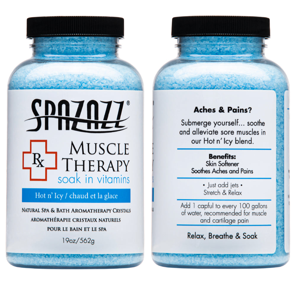 Spazazz Rx Muscle Therapy Natural Spa & Bath Salt Aromatherapy Crystals 19oz- Hot 'N Icy