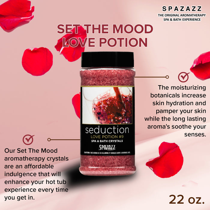 Spazazz SPZ-505 Set The Mood Bath Crystals, 17-Ounce, Love Potion No.9 Seduction