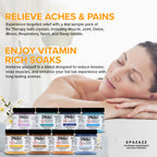 RX Therapy Hot Tub Spa and Bath Aromatherapy Salt Crystals 4oz 8 Pack Sample Bundle Includes Muscle - Joint - Detox - Stress - Respiratory - Sport -Sleep - Energy. Great for Muscles & Joints