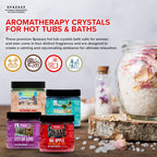 Destination Collection Bath Salt Crystals Four- 4oz Pack - Aloha Paradise, Big Apple, City of Love, Cherry Blossom