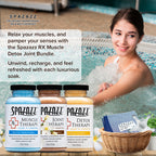Muscle, Joint, and Detox Bundle Gift Set (19 Oz) Includes 5 Point Full Body Massage Tool & Hot Cold Towel (19OZ 3 Pack)
