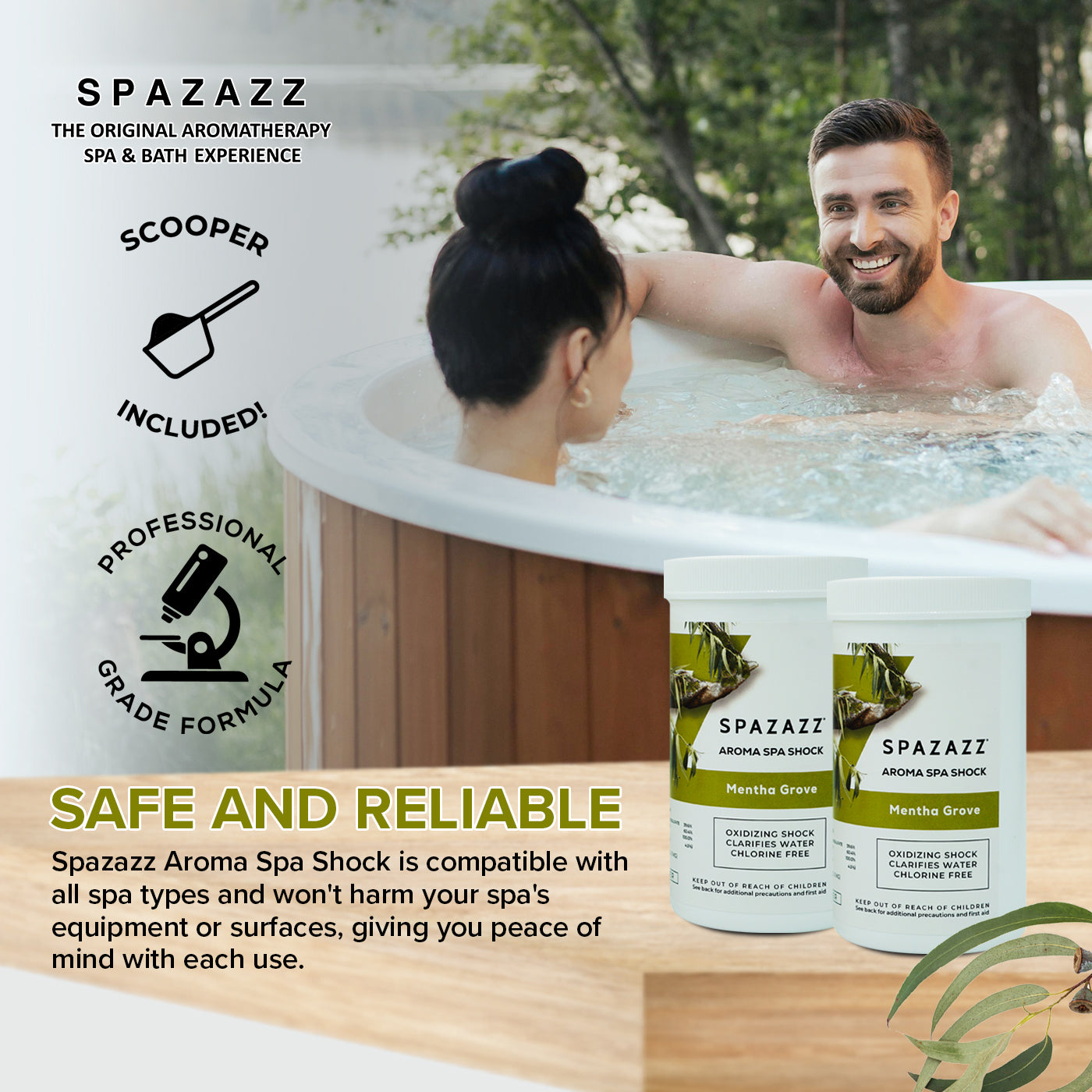 Chlorine Free Aroma Spa Shock - Mentha Grove