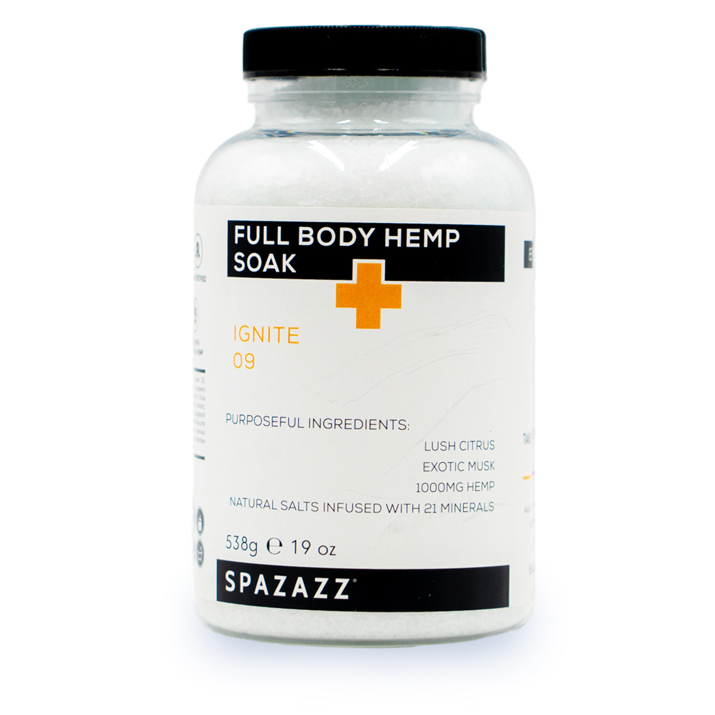 Full Body Hemp Soak - Ignite 09- Lush Citrus, Exotic Musk, 1000mg Hemp, Natural Salts