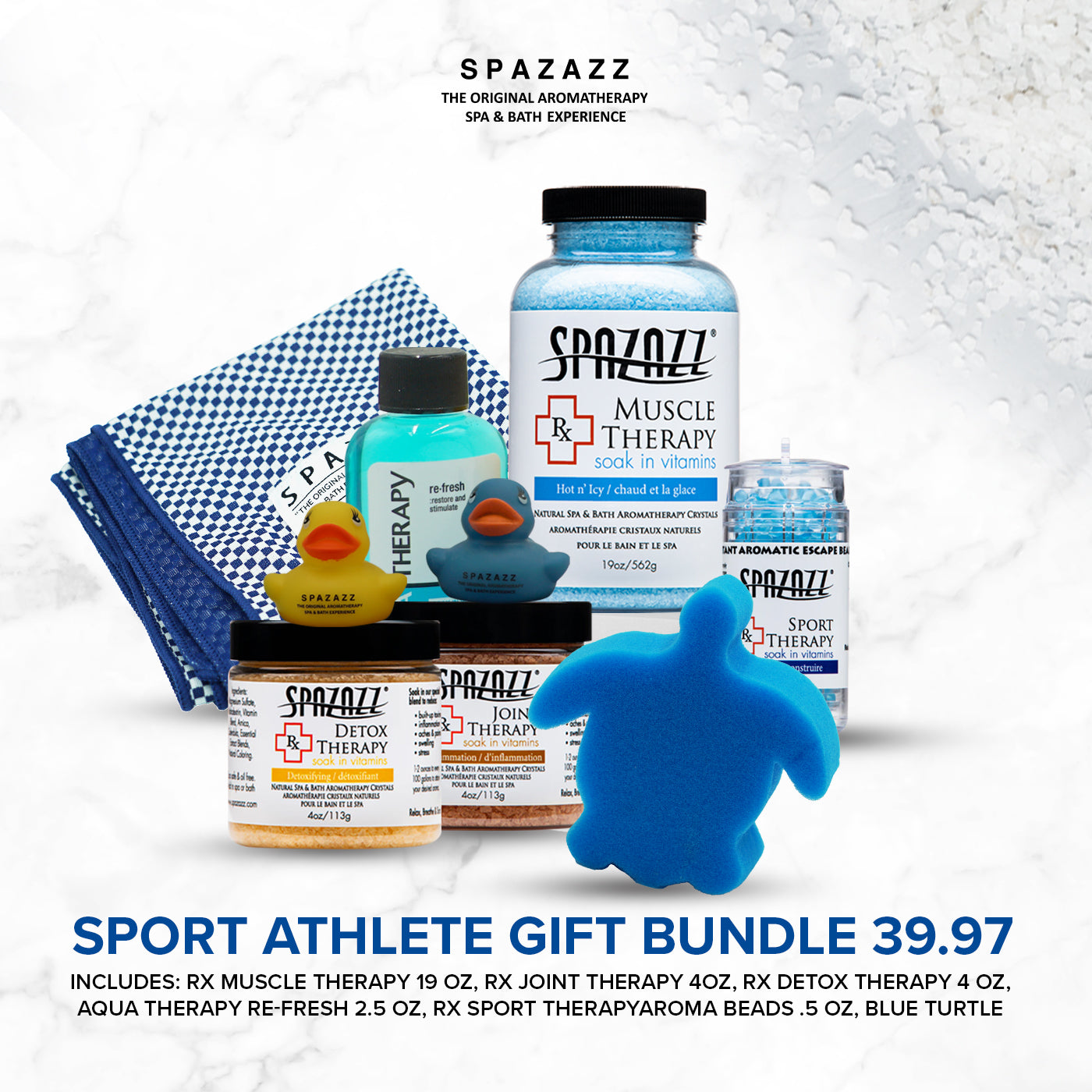 Sports Athlete Hot Tub & Bath Salt Gift Bundle