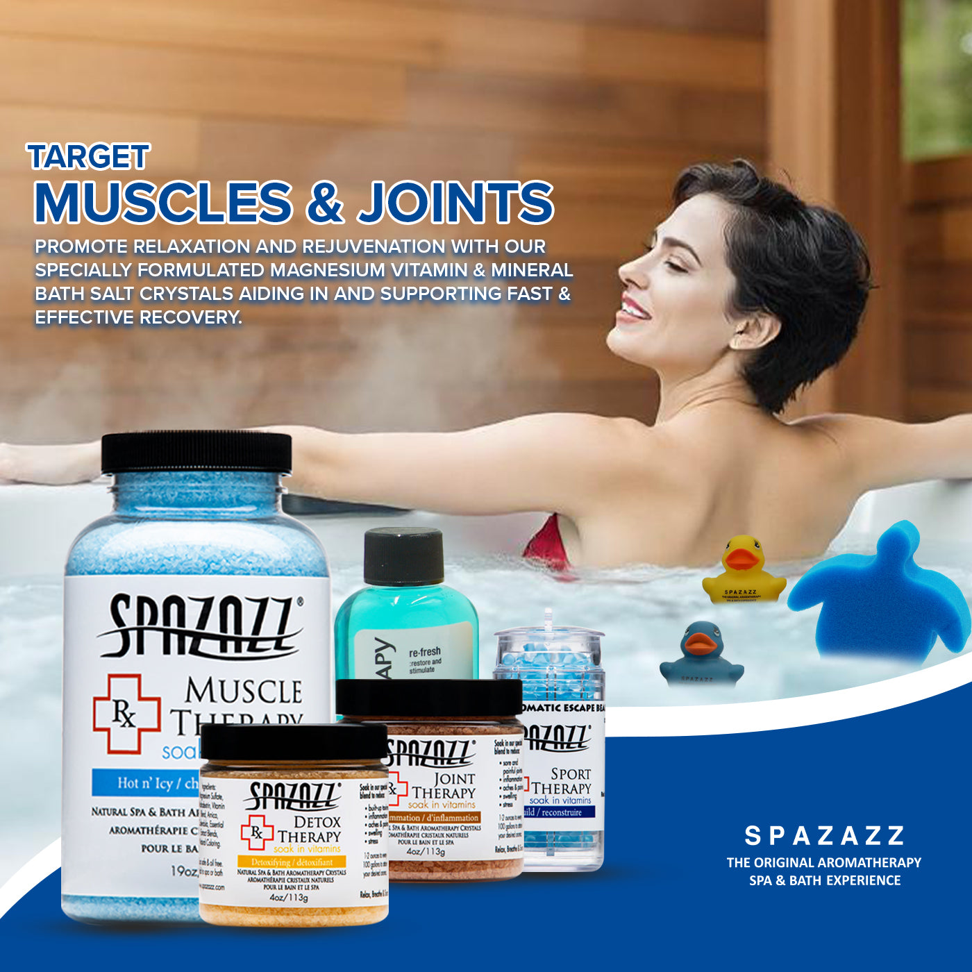 Sports Athlete Hot Tub & Bath Salt Gift Bundle