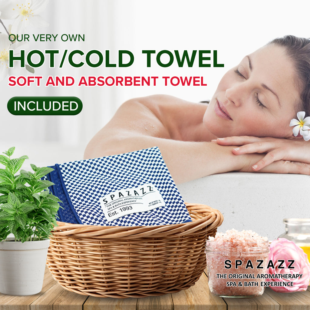 Ultimate Escape Bundle: Spazazz Escape Collection Bath Salts, 7-Pack with Towel