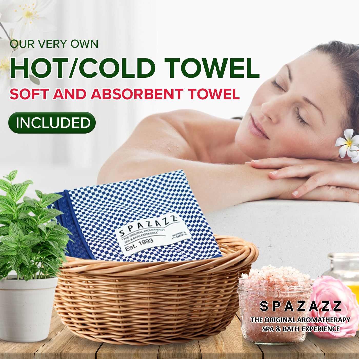 Ultimate Escape Bundle: Spazazz Escape Collection Bath Salts, 7-Pack with Towel