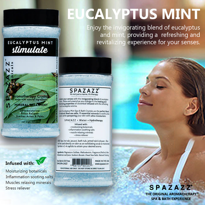 3-Pack Bundle - Eucalyptus Mint Stimulate - Tropical Rain Revitalize - Honey Mango Arouse - Botanicals Collection Scents For Relaxing In Spas  (17 oz)