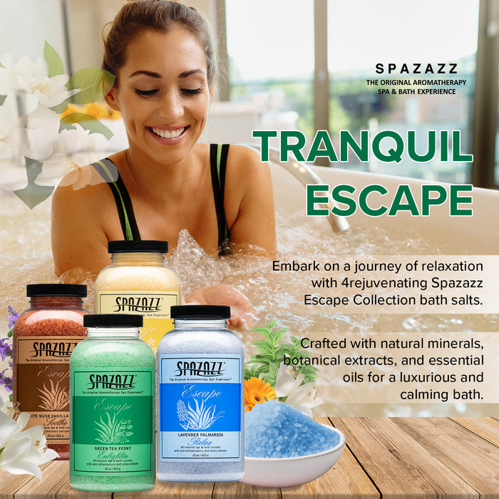 Serene Escape Bundle: 4-Pack (22oz each) - Lavender Palmarosa, White Musk Vanilla Jasmine, Verbena Lime Coconut, Green Tea Peony