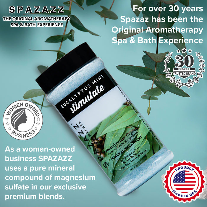 Eucalyptus Mint - Stimulate Aromatherapy Spa and Bath Crystals